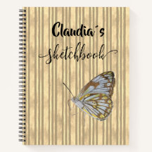 Cuaderno Sketchbook butterfly add name