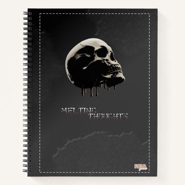 Carnet Cuaderno Skull Melting Thoughts (Devant)