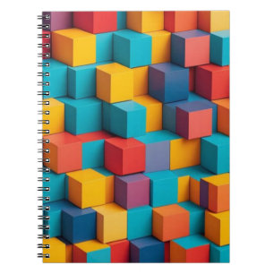 Carnet Cubes 3D colorés Conception géométrique