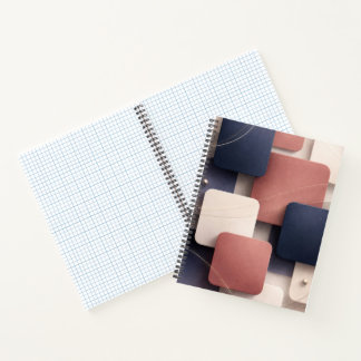 Carnet Cubes aux bords doux avec des accents métalliques