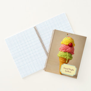 Carnet Cuillerée de pensées – Glace personnalisée