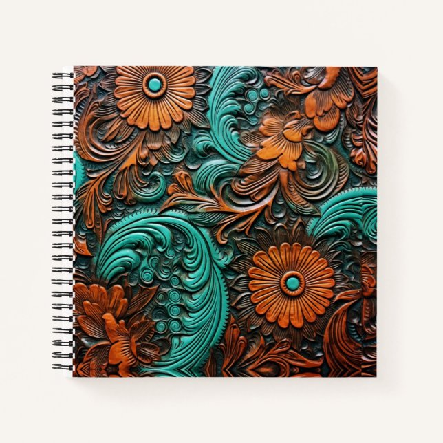 Carnet Cuir à outils brun occidental (Devant)