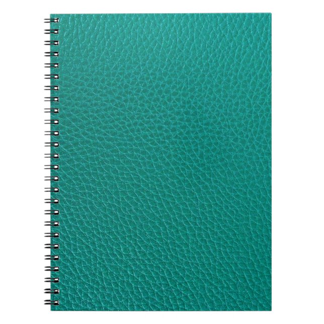 Carnet Cuir Aquamarine : Texture de serpent à la mode. (Devant)