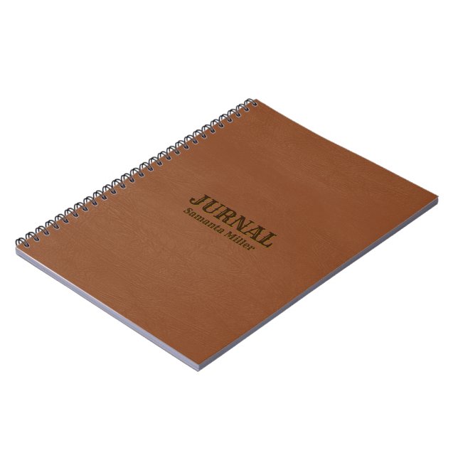 Carnet Cuir Brown Faux (Côté gauche)