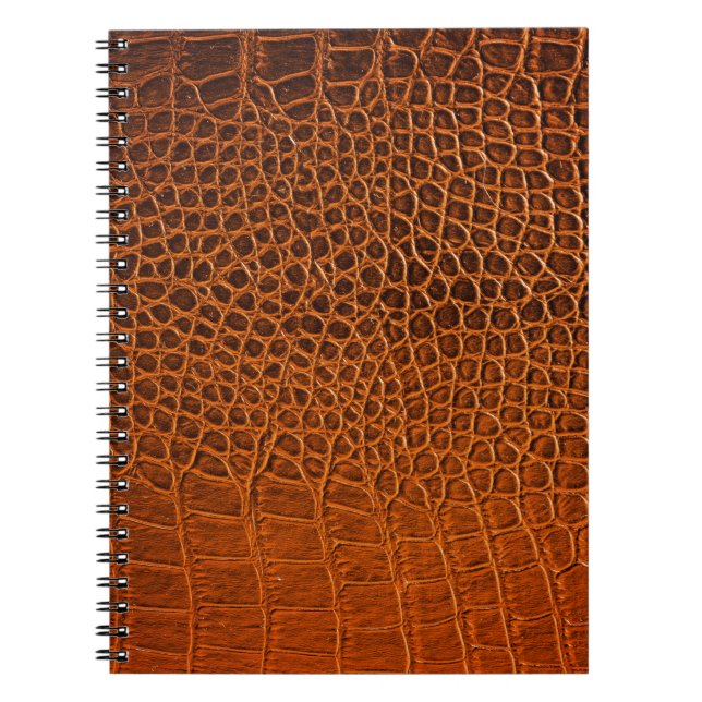 Carnet Cuir de crocodile Brown (Devant)