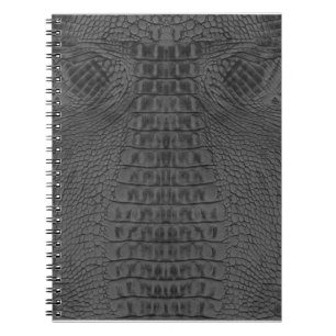 Carnet Cuir de crocodile noir