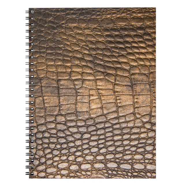 Carnet ? cuir de rocodile. arrière - plan en cuir Brown e (Devant)