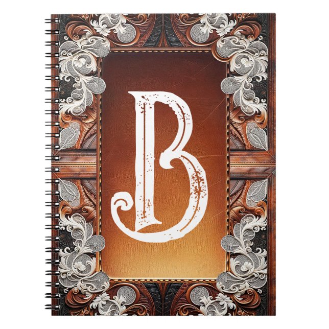 Carnet Cuir Multicolore & Dentelle Élégante Mariage Rusti (Devant)