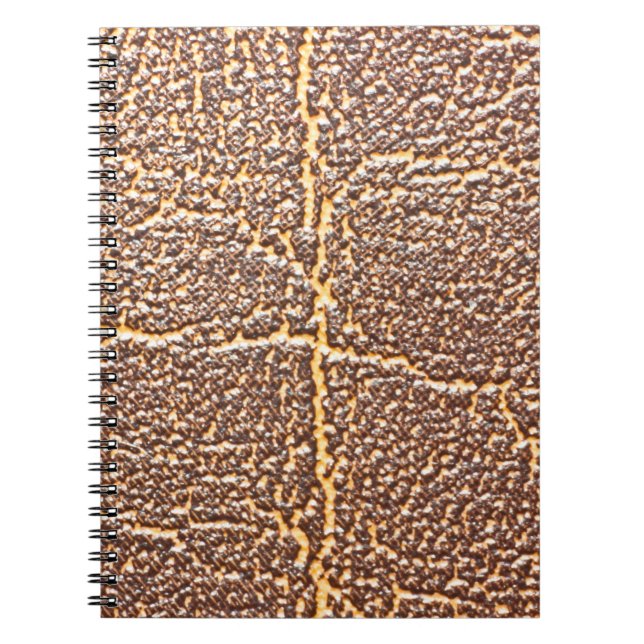 Carnet Cuir naturel couverture texture abstraite, âgée, (Devant)