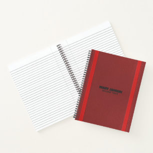 Carnet Cuir rouge monochromatique