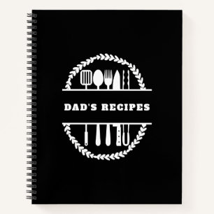 Carnet Cuisine de cuisson noir et blanc Recettes papa