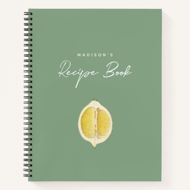Carnet Cuisine de recettes de cuisine verte sauge & scrip (Devant)