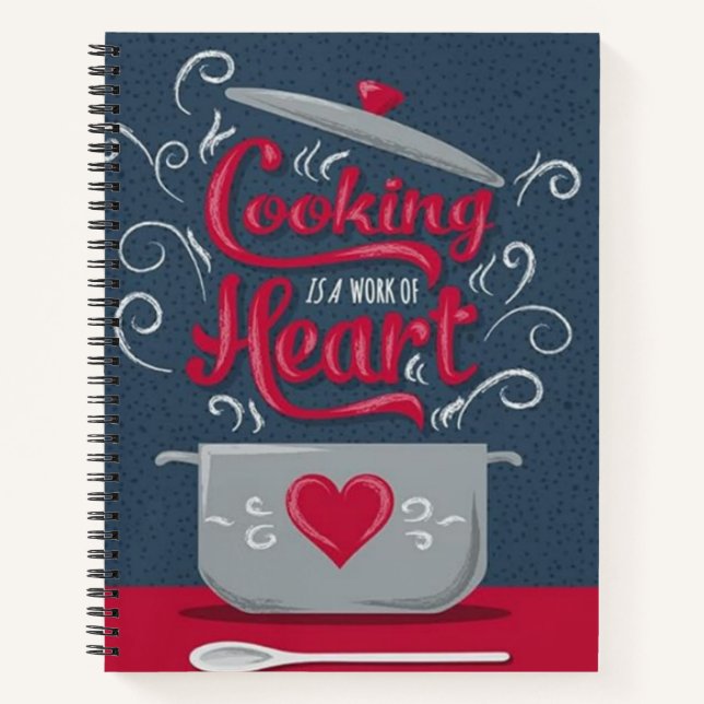 Carnet Cuisine est un travail de coeur (Devant)