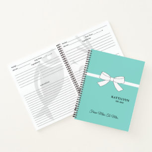 Carnet Cuisine nuptiale Douche personnelle Recette Tiara