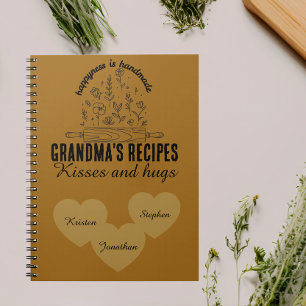 Carnet Cuisine personnalisée de grand-mère nom de l'enfa
