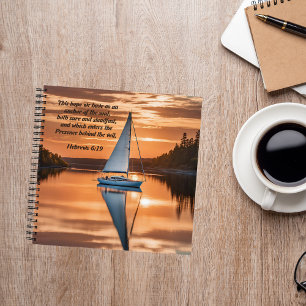 Carnet Cuivre Sky Sailboat Passé du temps avec Jesus Jour