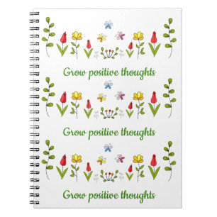 Carnet Cultiver des pensées positives fleurs