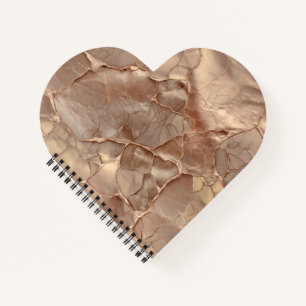 Carnet Cupper Rose Cacked, Textures Métalliques