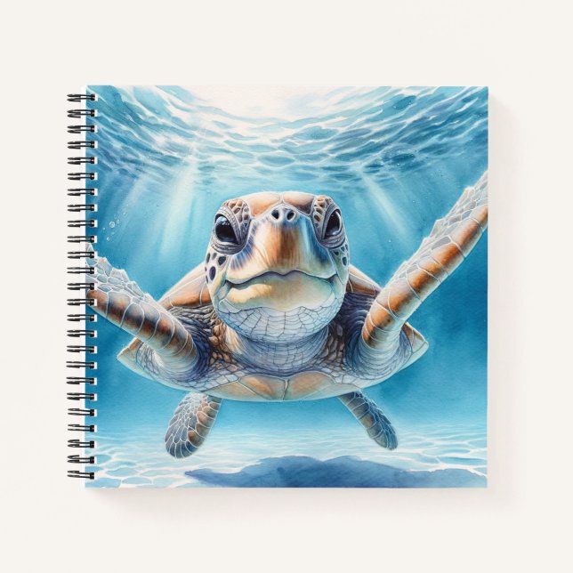 Carnet Curieuse tortue de mer (Devant)