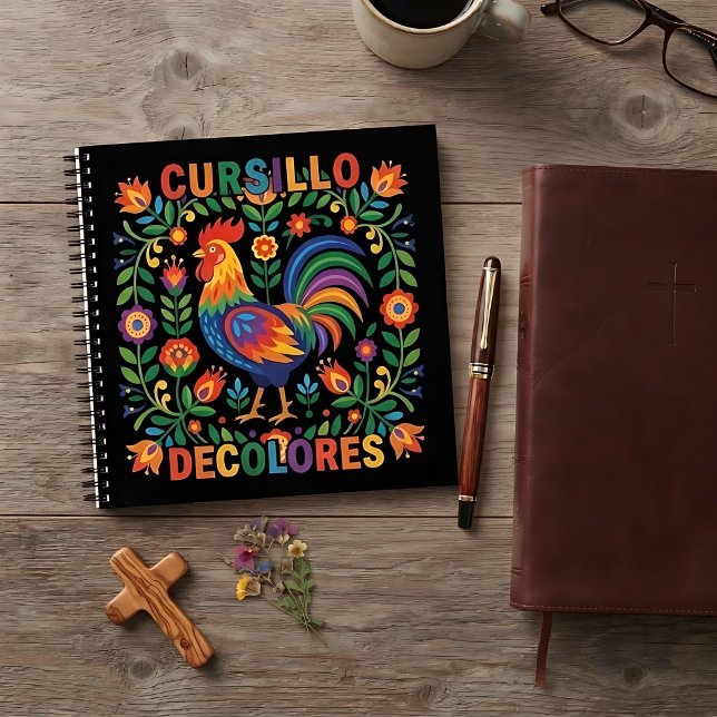 Carnet Cursillo DeColores Coq d'art populaire espagnol (Créateur téléchargé)