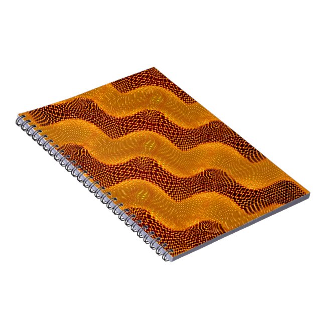 Carnet Curva laranja e pontos dourados sobre fundo (Côté Droit)