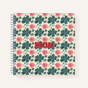 Carnet Cusom motif floral aquarelle cadeau