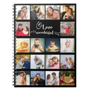 Carnet Custom 18 Photo Collage Love est une chose merveil