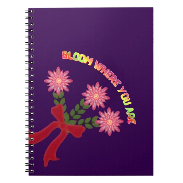 Carnet Custom Bloom Where You Are Spring Floral Gift (Devant)