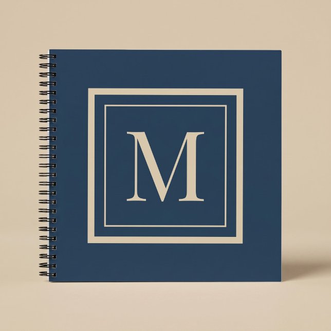 Carnet Custom Blue & Vanilla Framed Monogram (Créateur téléchargé)