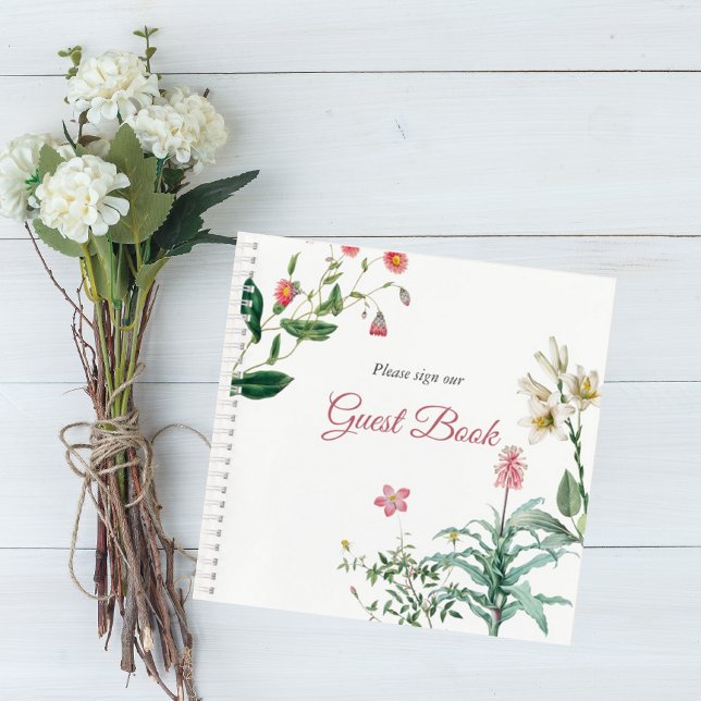 Carnet Custom Botanical Wedding Guest Book (Créateur téléchargé)