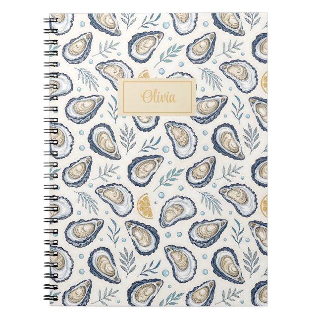 Carnet Custom Elegant Marine Oysters (Devant)
