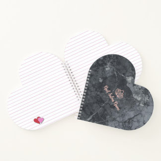 Carnet Custom Heart Spiral Notebook for Nail Salon