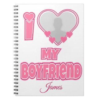 Carnet Custom I Love My Boyfriend - Ajouter photo et nom