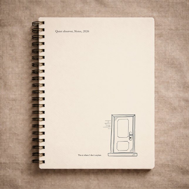 Carnet Custom Introvert Gift Quiet Solitude Closed Door (Créateur téléchargé)