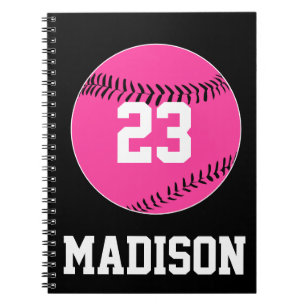 Carnet Custom Jersey Nombre Pink Sofball Player Sports