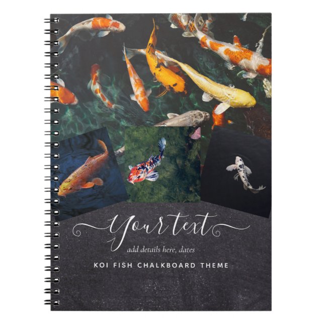 Carnet Custom KOI FISH Photo Collage Cadeau Cadeau Pour H (Devant)