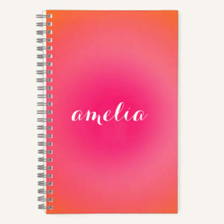 Carnet Custom Monogram Notebook – Serif Name With Aura