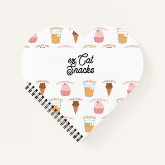 Carnet Custom Name Pink Cupcake and Black Cat Pattern 