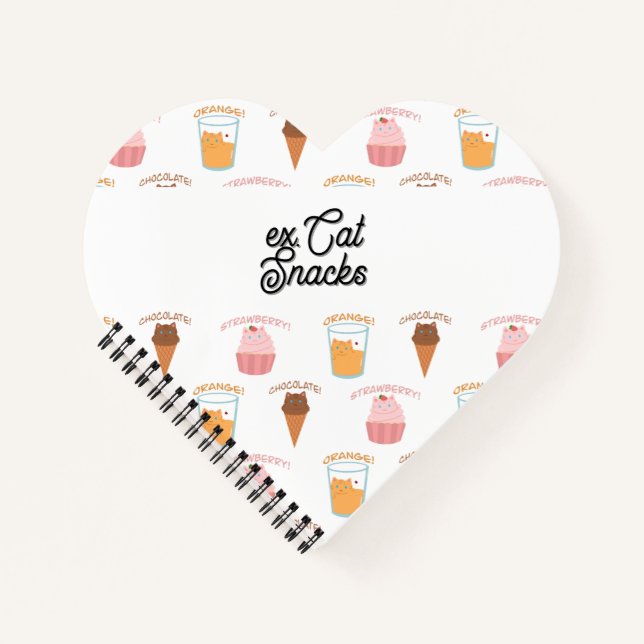 Carnet Custom Name Pink Cupcake and Black Cat Pattern  (Devant)