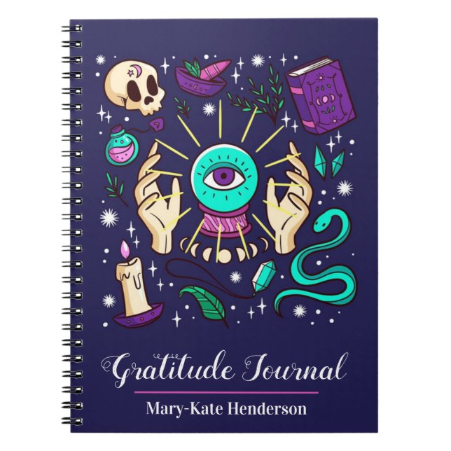 Carnet Custom Name Purple Palmistry Fortune Teller (Devant)