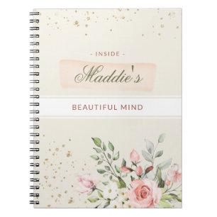 Carnet Custom Personal Diary Daily Ladies Floral Elegant