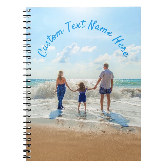 Carnet Custom Photo Text Name Notebook Your Family Photos (Devant)