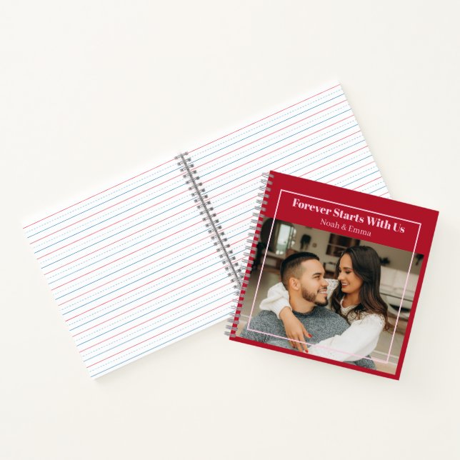 Carnet Custom Photo & Text Romantic Gift - Personalized  (Intérieur)