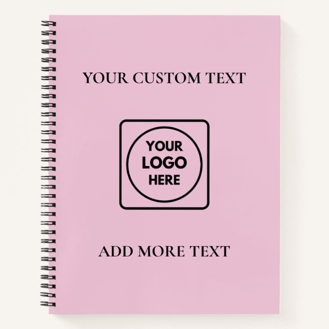 Carnet Custom QR Code Logo Text Brand Identity notebook (Devant)