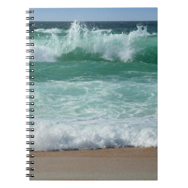 Carnet Custom Seascape Beach Plage Bord de mer Vagues ten (Devant)