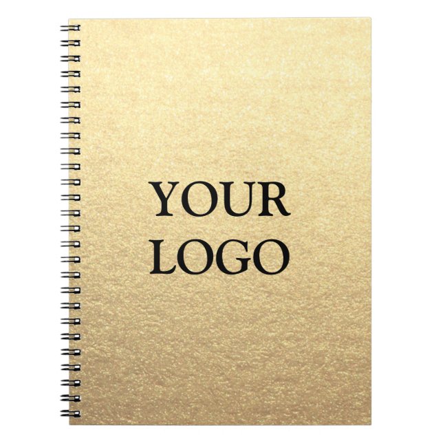 Carnet Custom Simple Clean Gold Business Votre logo ici (Devant)