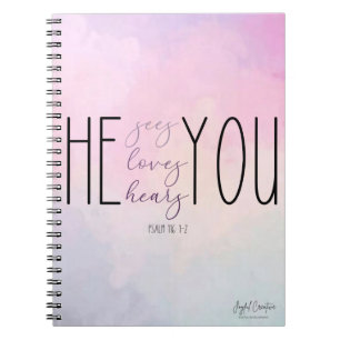 Carnet Custom Spiral Notebook with Christian Theme
