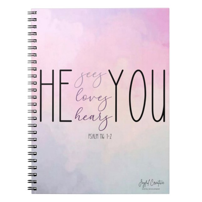 Carnet Custom Spiral Notebook with Christian Theme (Devant)