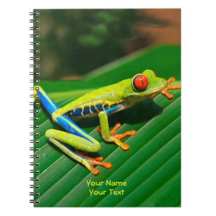 Carnet Customisée Forêt tropicale verte aux yeux rouges
