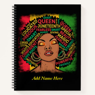 Carnet Customisée Motivationnelle Black Girl